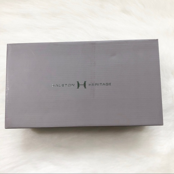 Halston Heritage Metallic Leather Studded Flats - Picture 6 of 8